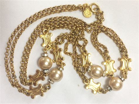 celine gold chain necklace replica|$20. Gold Piece Pendant Replica On Chain Necklace. .